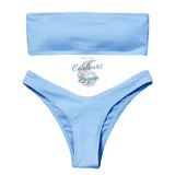 Sexy Bikini deux pièces Micro Bandeau Culotte Taille Haute Tangua Brésilien - Couleurs Lagon