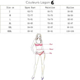 Sexy Monokini Push Up Dos nu Vert Tropical V-RUSH - Couleurs Lagon