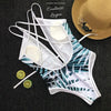 Sexy Monokini Push Up Dos nu Vert Tropical V-RUSH - Couleurs Lagon