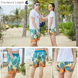 Short bain femme tropical séchage rapide tailles S M L XL — Couleurs Lagon