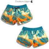 Short surf femme séchage rapide motif coucher de soleil — Couleurs Lagon