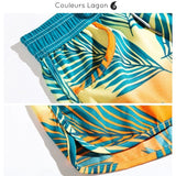 Short plage femme tropical palmier séchage rapide — Couleurs Lagon Nouméa