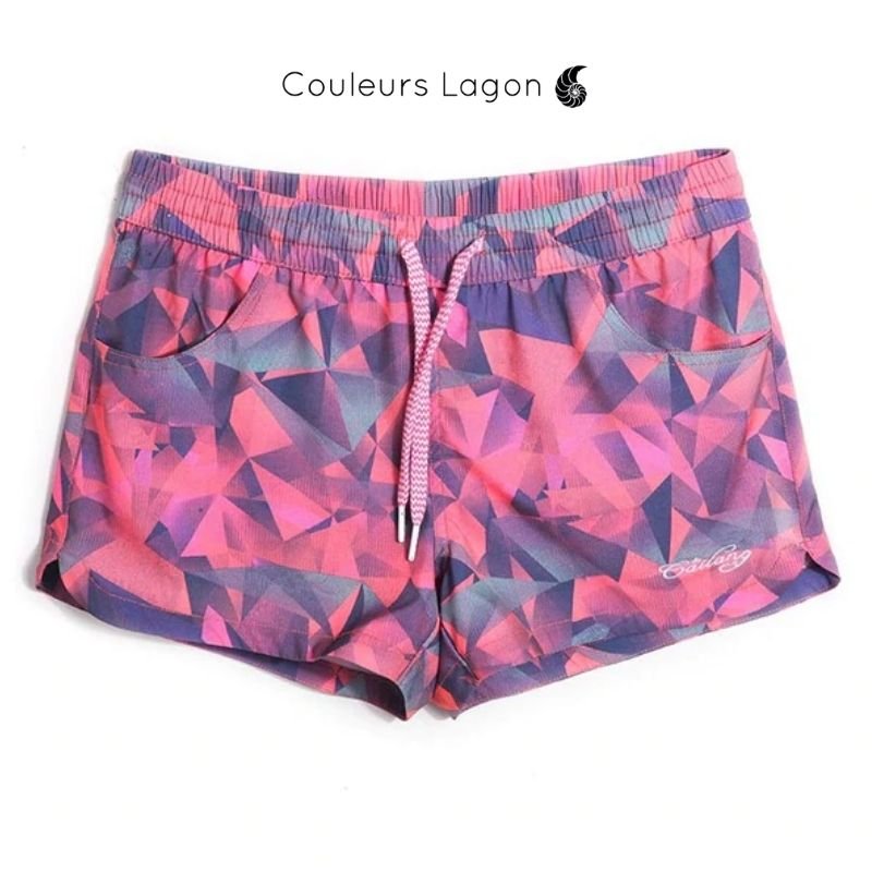 Short ethnique rose orange taille élastique Couleur rose Taille Taille  unique convient du 34 au 42