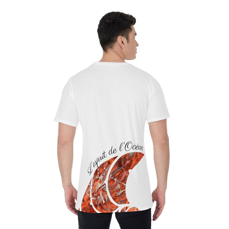 T-Shirt Homme Col Rond Nautile Rouge Corail - Couleurs Lagon