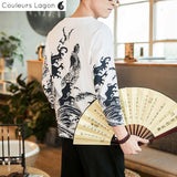 T-shirt Homme Dragon de mer WATATSUMI - Couleurs Lagon