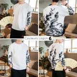 T-shirt Homme Dragon de mer WATATSUMI - Couleurs Lagon