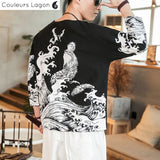 T-shirt Homme Dragon de mer WATATSUMI - Couleurs Lagon