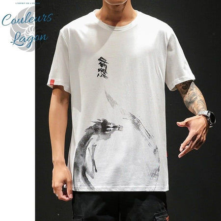 T-shirt Homme Esprit du Dragon - DRAGON SPIRIT - Couleurs Lagon