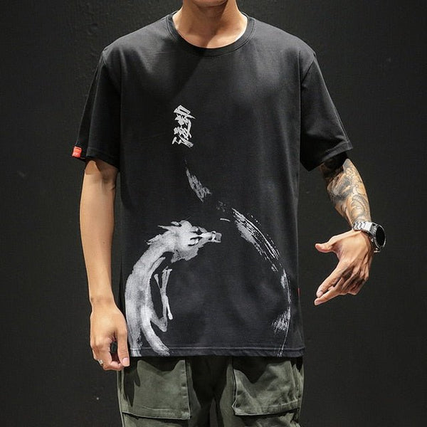 T-shirt Homme Esprit du Dragon - DRAGON SPIRIT - Couleurs Lagon