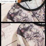 T-shirt Homme Estampe Japonaise - Couleurs Lagon