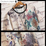 T-shirt Homme Estampe Japonaise - Couleurs Lagon