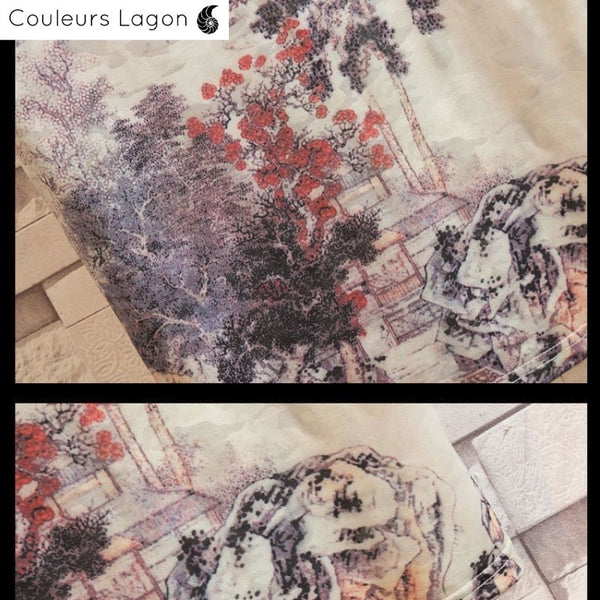 T-shirt Homme Estampe Japonaise - Couleurs Lagon