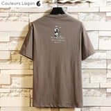 T-shirt Homme Grande Vague KANAGAWA - Couleurs Lagon - dos gris sombre
