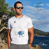 T-shirt Homme Poulpe joue au cerf-volant - Couleurs Lagon