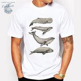 T-shirt Homme Requin & Baleine - Couleurs Lagon
