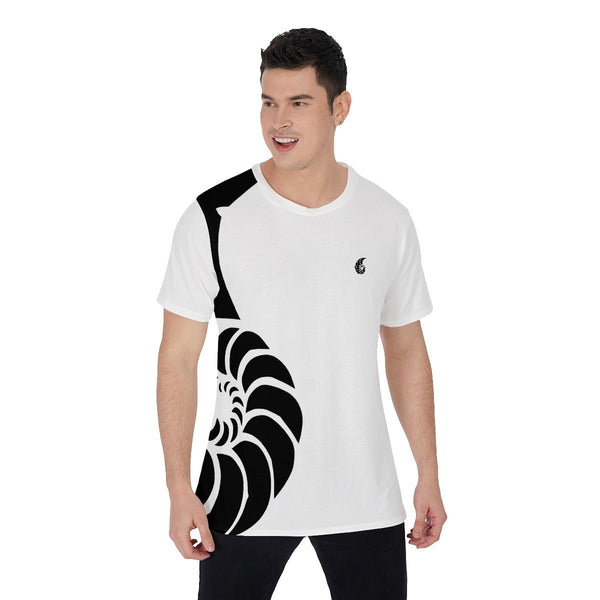 T-Shirt Hommes Grandes Tailles Blanc Nautile - Couleurs Lagon