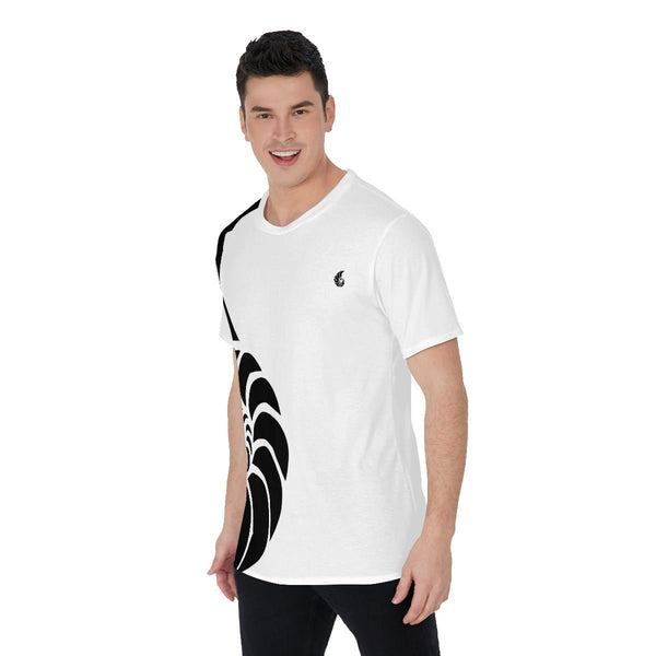 T-Shirt Hommes Grandes Tailles Blanc Nautile - Couleurs Lagon