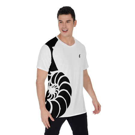 T-Shirt Hommes Grandes Tailles Blanc Nautile - Couleurs Lagon