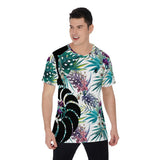 T-Shirt Hommes Grandes Tailles Floral Palmier - Couleurs Lagon