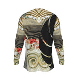 T-Shirt Hommes Grandes Tailles Manches Longues Sable et Coquillages - Couleurs Lagon
