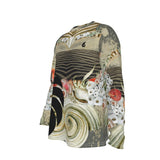 T-Shirt Hommes Grandes Tailles Manches Longues Sable et Coquillages - Couleurs Lagon