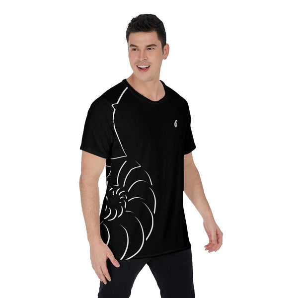 T-Shirt Hommes Grandes Tailles Noir Nautile 2 - Couleurs Lagon