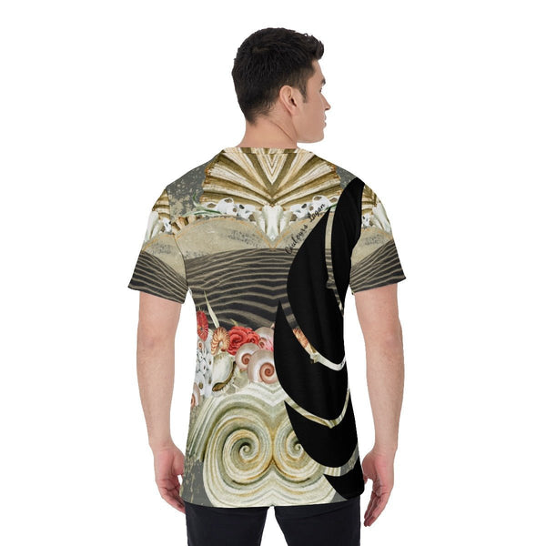 T-Shirt Hommes Grandes Tailles Sable et Coquillages - Couleurs Lagon