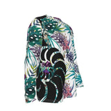 T-Shirt Hommes Manches Longues Grandes Tailles Floral Palmier - Couleurs Lagon