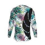 T-Shirt Hommes Manches Longues Grandes Tailles Floral Palmier - Couleurs Lagon