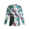 T-Shirt Hommes Manches Longues Grandes Tailles Floral Palmier - Couleurs Lagon