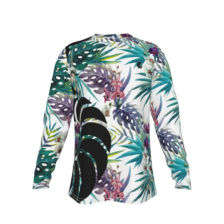 T-Shirt Hommes Manches Longues Grandes Tailles Floral Palmier - Couleurs Lagon