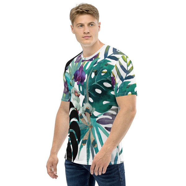 T-shirt pour Homme Couleurs Lagon FLORAL VERT LIBELLULE - Couleurs Lagon