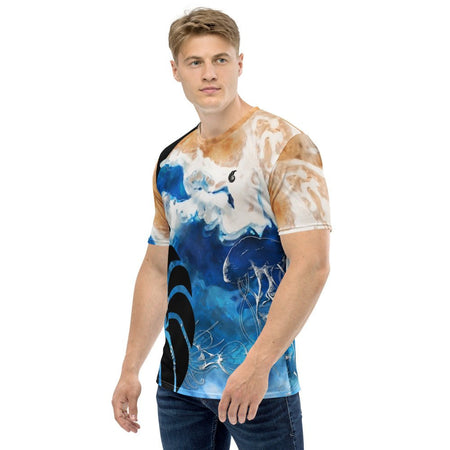 T-shirt pour Homme Couleurs Lagon MARBRE MARINE TIE-DYE - Couleurs Lagon