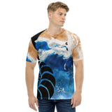 T-shirt pour Homme Couleurs Lagon MARBRE MARINE TIE-DYE - Couleurs Lagon