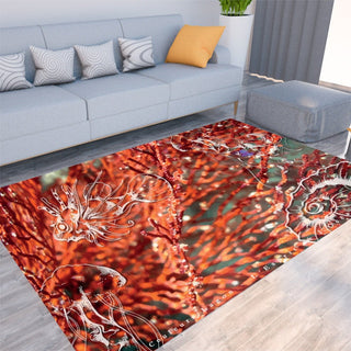 Tapis de sol épais rectangulaire pliable GORGONES ROUGE - Couleurs Lagon