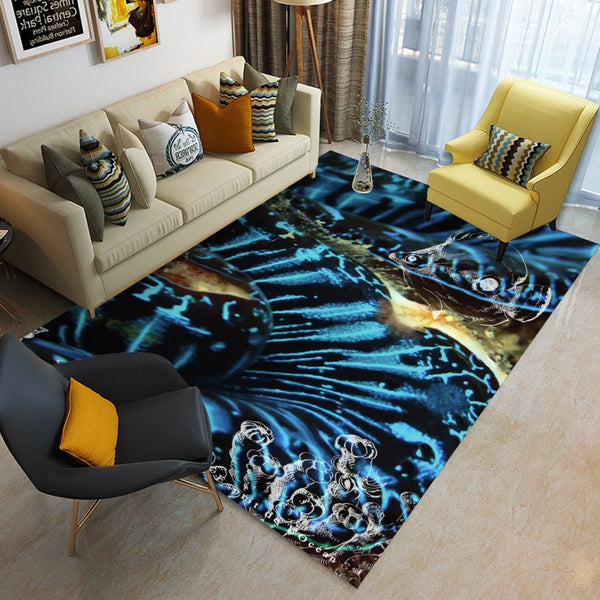 Tapis de sol rectangulaire pliable BENITIER BLEU - Couleurs Lagon