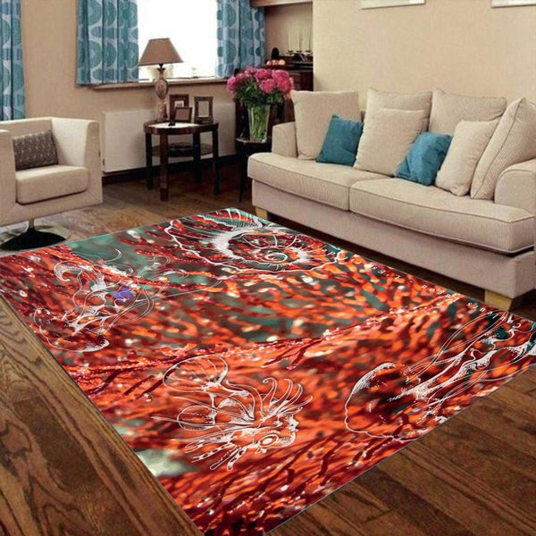 Tapis de sol rectangulaire pliable GORGONES ROUGE - Couleurs Lagon