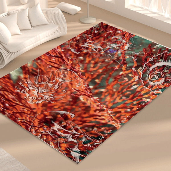 Tapis de sol rectangulaire pliable GORGONES ROUGE - Couleurs Lagon