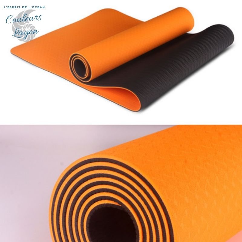 Tapis de YOGA Bicolore Haute Qualité - Couleurs Lagon