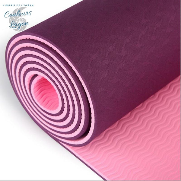 Tapis de YOGA Bicolore Haute Qualité - Couleurs Lagon