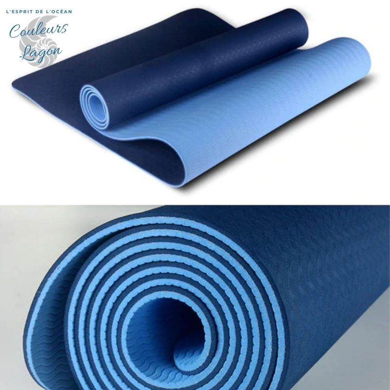 Tapis de YOGA Bicolore Haute Qualité - Couleurs Lagon