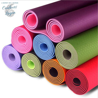 Tapis de YOGA Bicolore Haute Qualité - Couleurs Lagon