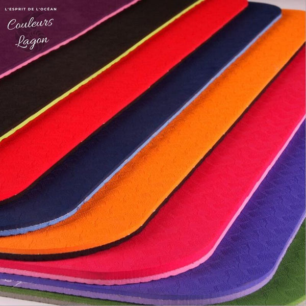 Tapis de YOGA Bicolore Haute Qualité - Couleurs Lagon