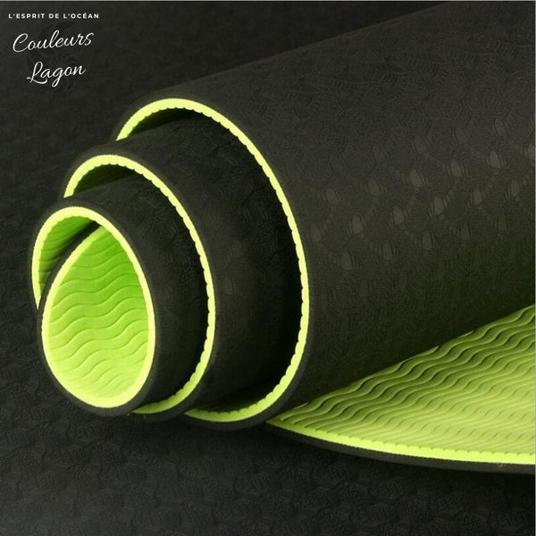 Tapis de YOGA Bicolore Haute Qualité - Couleurs Lagon