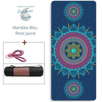 Tapis de YOGA PRO 80x183cm EPAIS LARGE & RESPIRANT - Couleurs Lagon