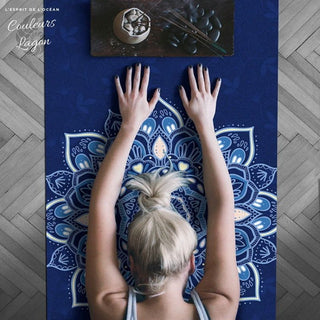 Tapis de YOGA PRO 80x183cm EPAIS LARGE & RESPIRANT - Couleurs Lagon
