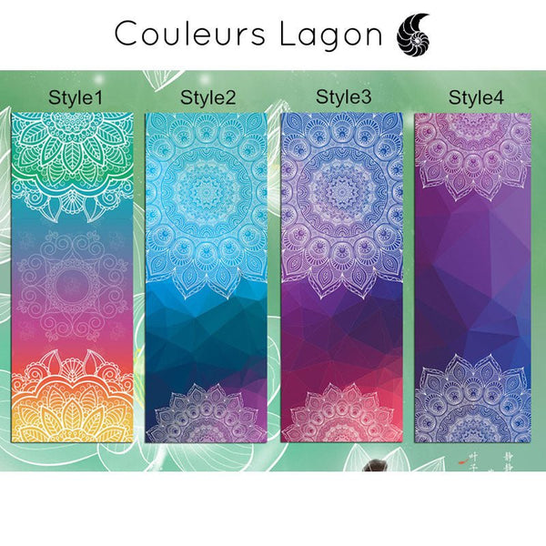Tapis Serviette de Yoga 2 en 1 - Couleurs Lagon