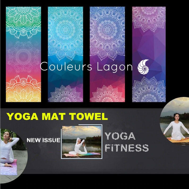 Tapis Serviette de Yoga 2 en 1 - Couleurs Lagon