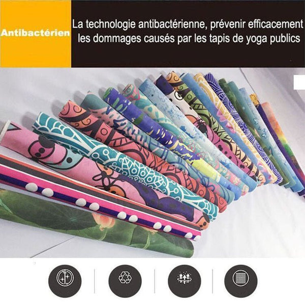 Tapis Serviette de Yoga 2 en 1 - Couleurs Lagon