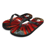 Tongs Couleurs Lagon OURSIN CRAYON ROUGE - Couleurs Lagon
